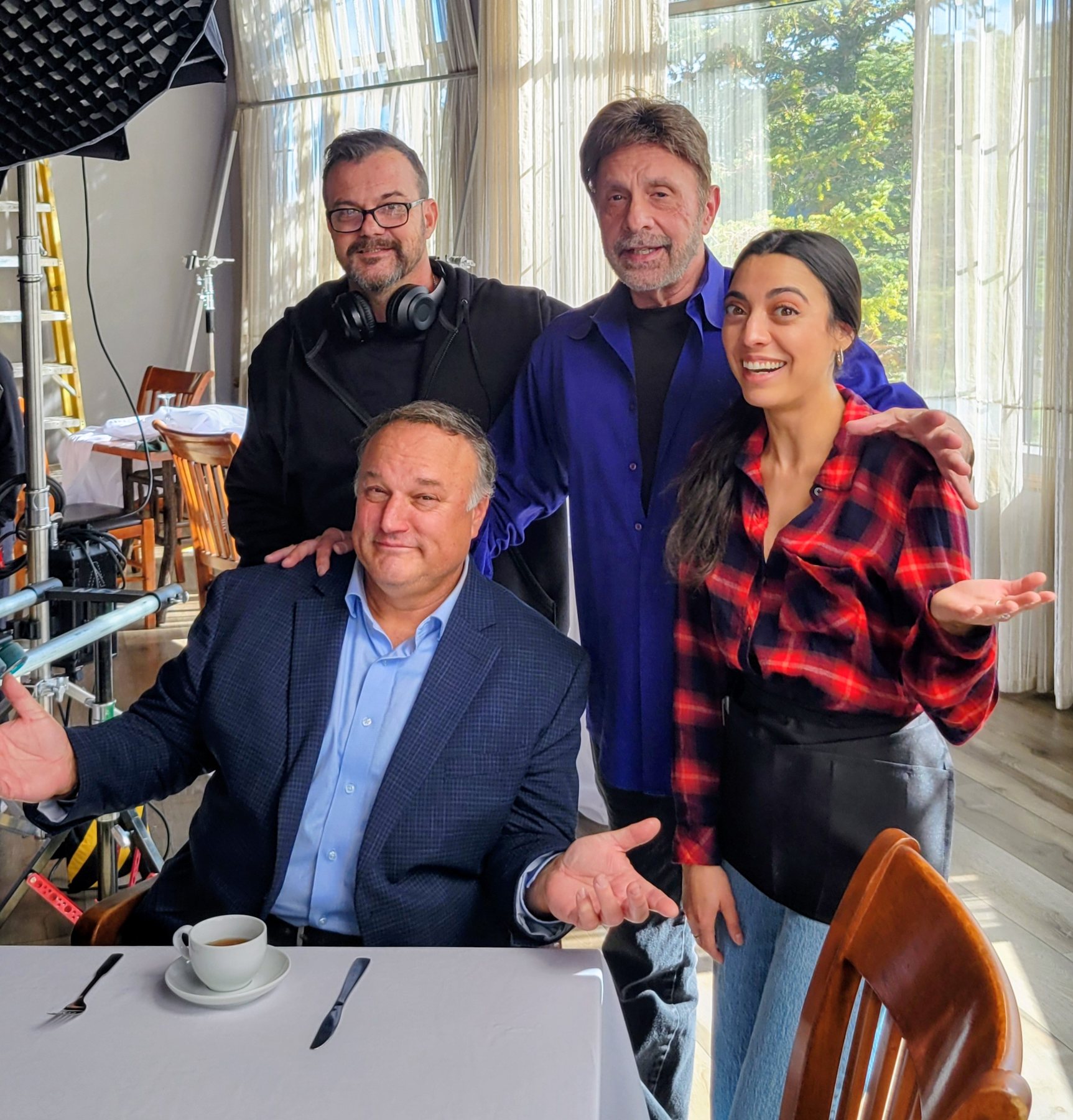 Peter Murphy III with production collaborators on set