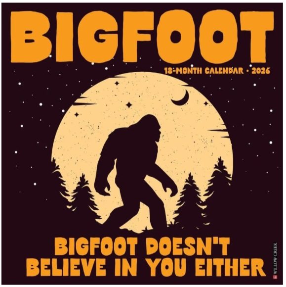 Bigfoot calendar visual reference